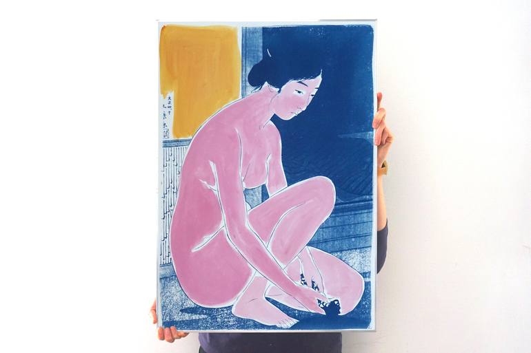 Original Figurative Nude Painting by Kind of Cyan