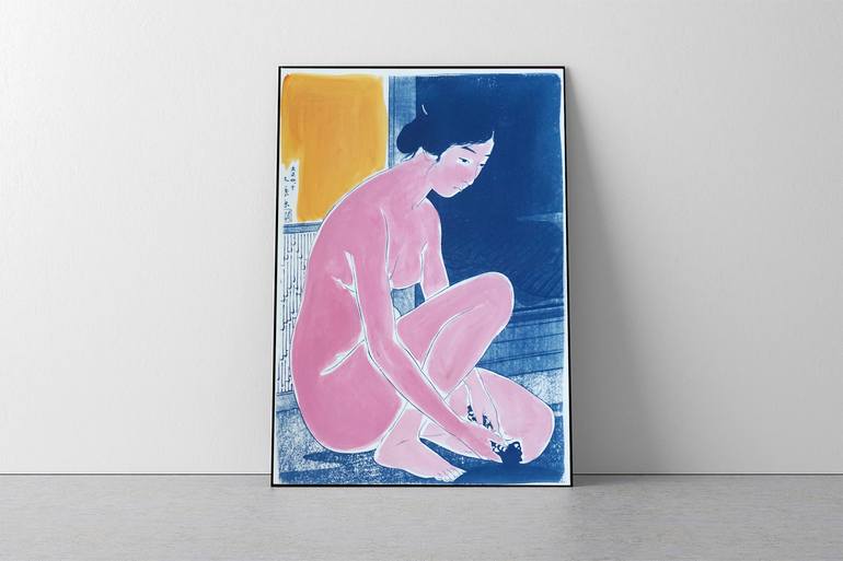 Original Figurative Nude Painting by Kind of Cyan