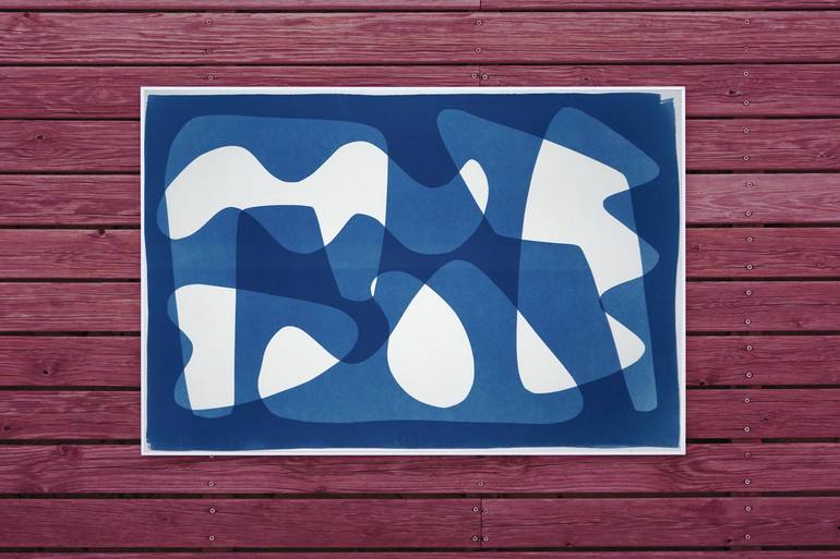 Original Modern Abstract Printmaking by Kind of Cyan