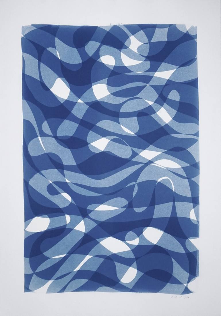 Original Abstract Patterns Printmaking by Kind Of Cyan