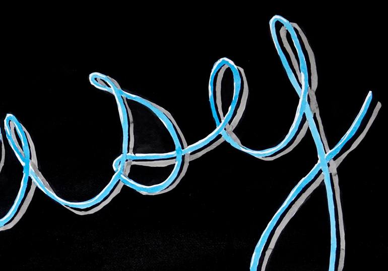Original Conceptual Calligraphy Painting by Kind Of Cyan