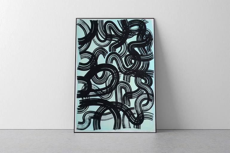 Original Art Deco Abstract Painting by Kind of Cyan