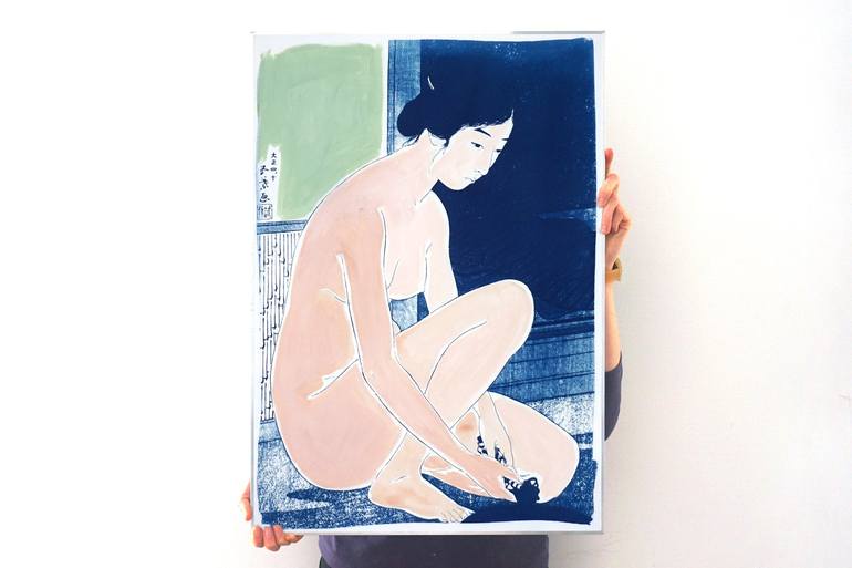 Original Figurative Nude Painting by Kind of Cyan