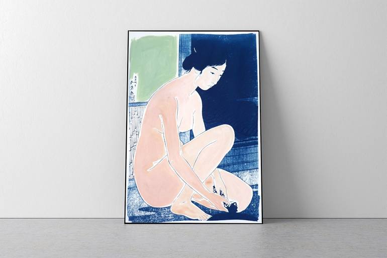 Original Figurative Nude Painting by Kind of Cyan