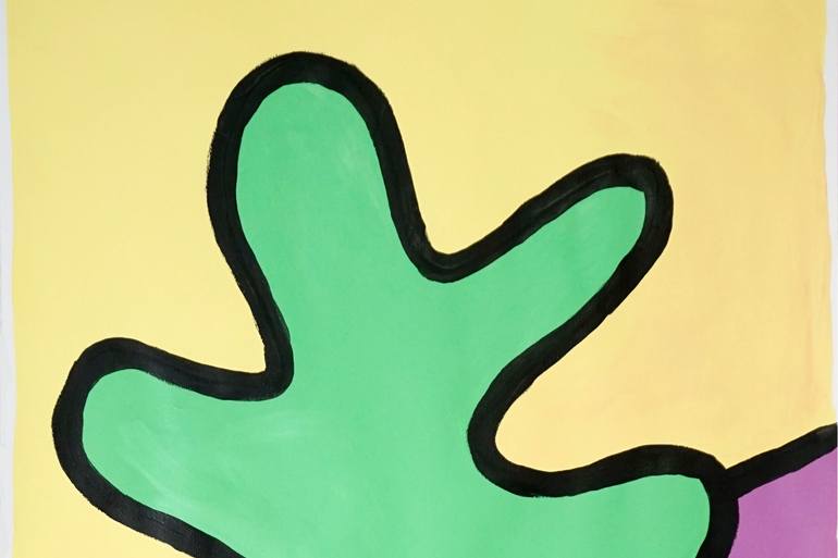 Original Abstract Expressionism Botanic Painting by Kind Of Cyan