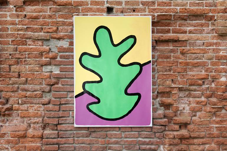 Original Abstract Expressionism Botanic Painting by Kind Of Cyan