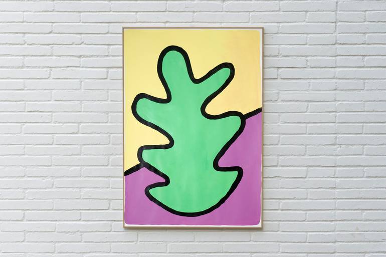 Original Abstract Expressionism Botanic Painting by Kind Of Cyan