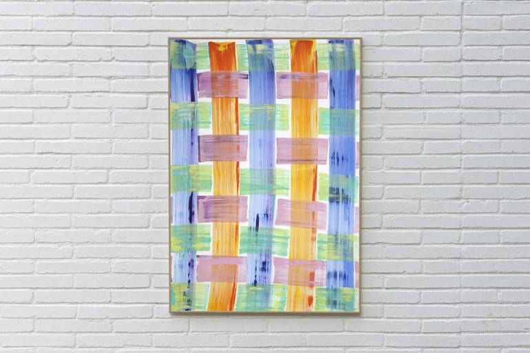 Original Abstract Geometric Painting by Kind of Cyan