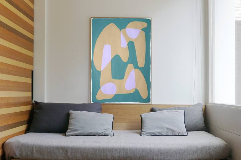 Original Abstract Geometric Painting by Kind of Cyan