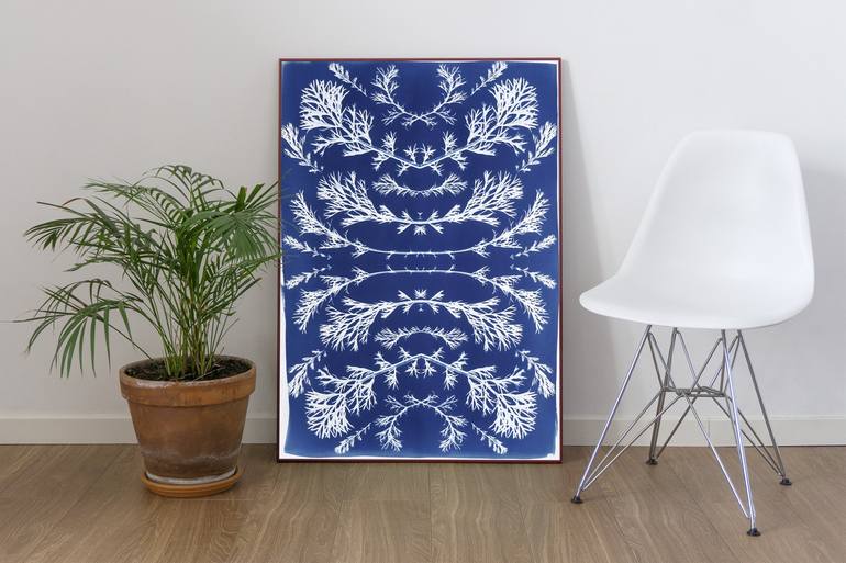 Original Art Deco Floral Printmaking by Kind Of Cyan