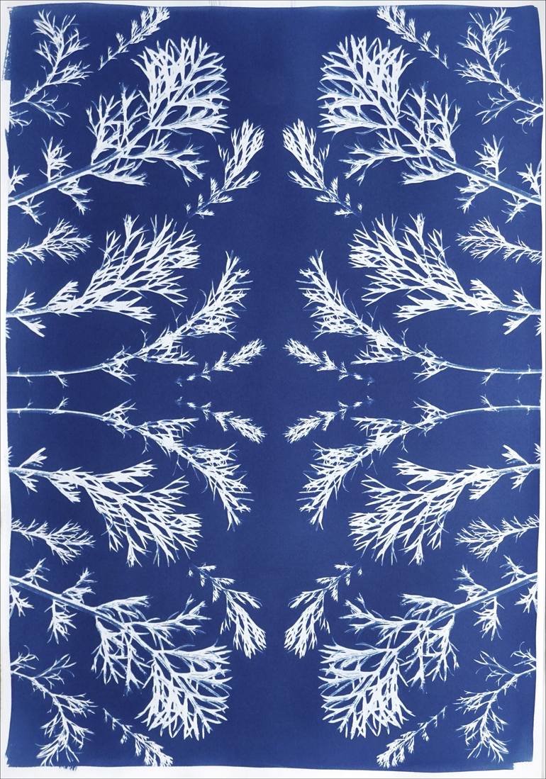 Original Art Deco Botanic Printmaking by Kind Of Cyan