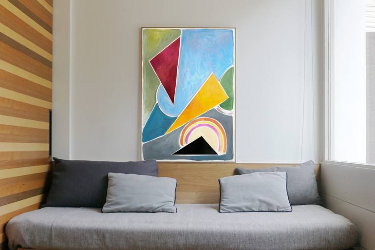 Original Abstract Geometric Painting by Kind of Cyan