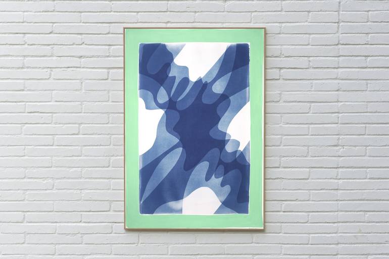 Original Geometric Abstract Painting by Kind of Cyan