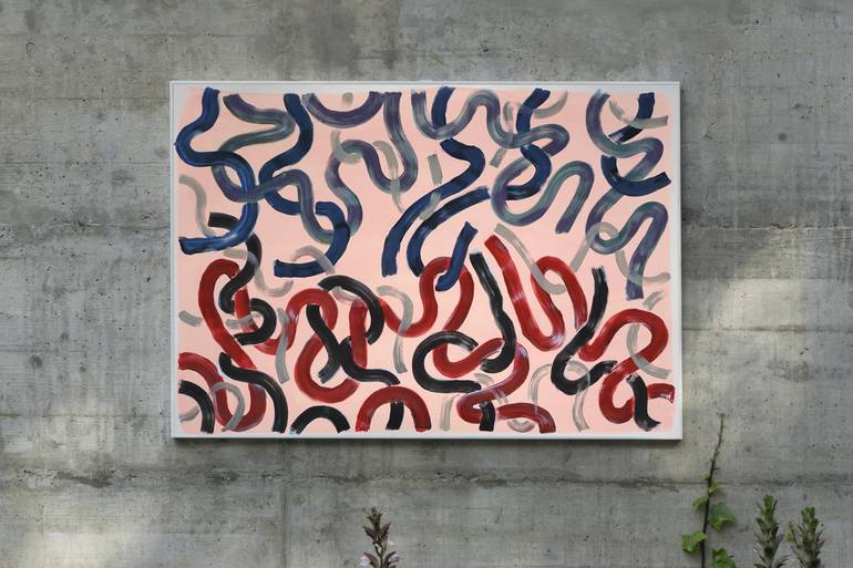 Original Abstract Expressionism Graffiti Painting by Kind Of Cyan