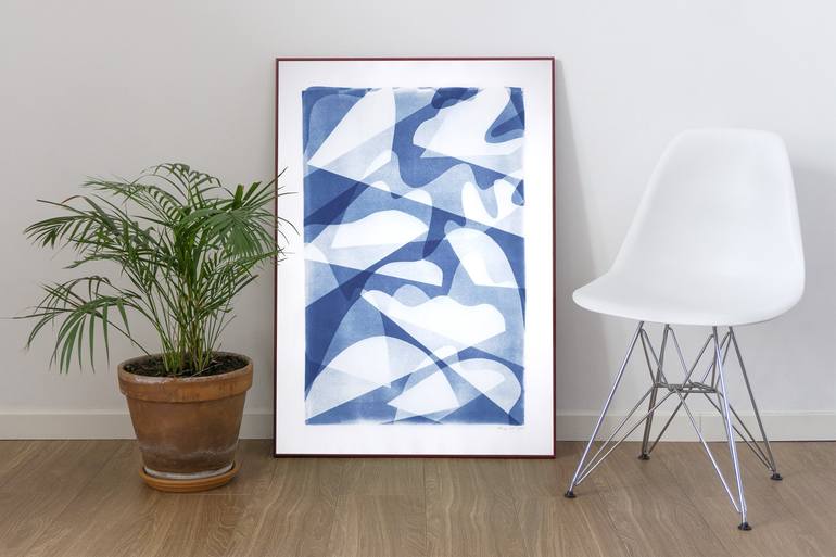 Original Abstract Geometric Printmaking by Kind of Cyan