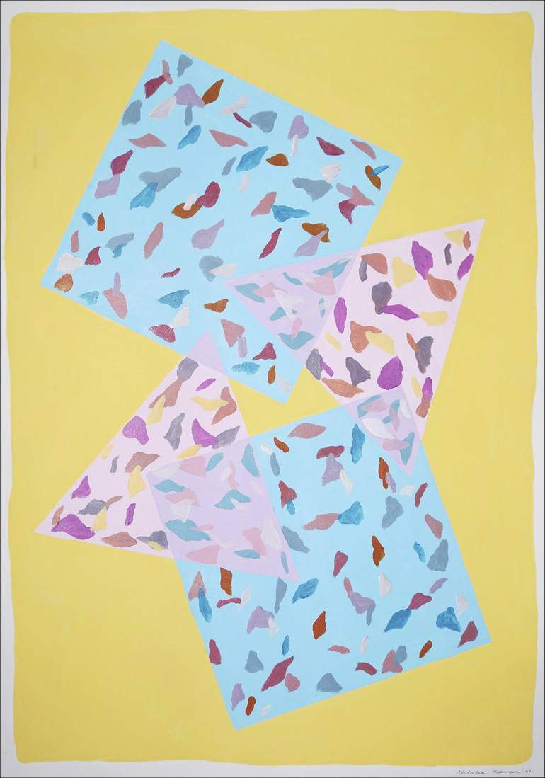 Original Art Deco Geometric Paintings by Kind Of Cyan