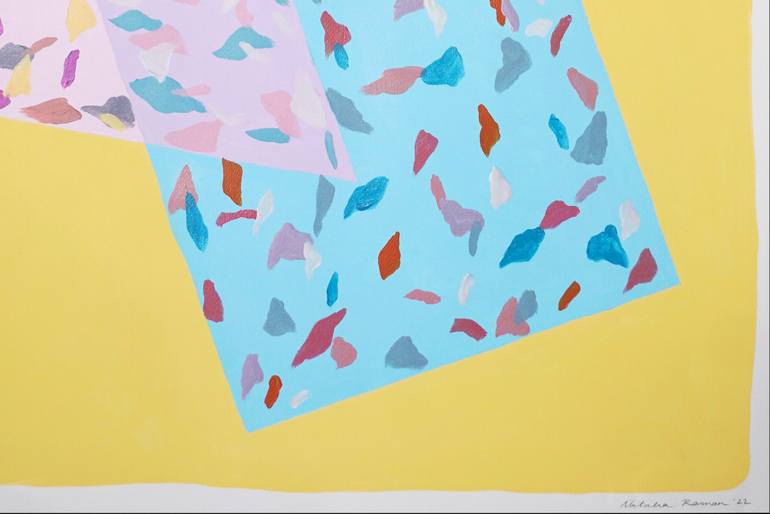 Original Art Deco Geometric Painting by Kind Of Cyan