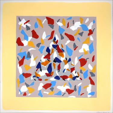 Original Abstract Geometric Paintings by Kind of Cyan