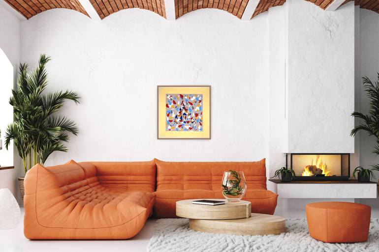 Original Abstract Geometric Painting by Kind Of Cyan