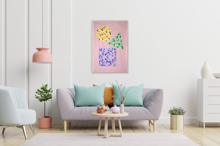 Original Abstract Geometric Painting by Kind Of Cyan