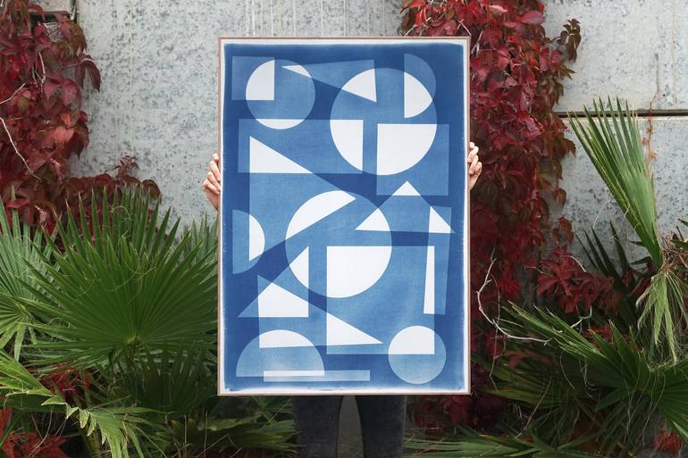 Original Art Deco Geometric Printmaking by Kind of Cyan