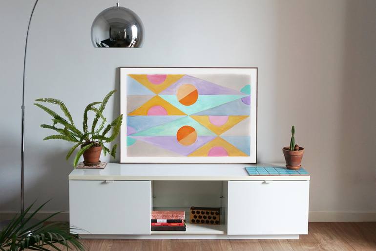 Original Geometric Painting by Kind of Cyan