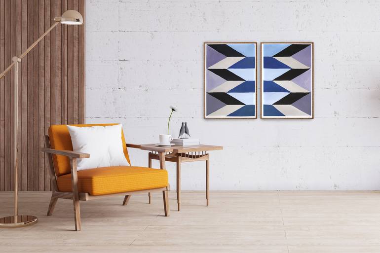 Original Art Deco Patterns Painting by Kind of Cyan