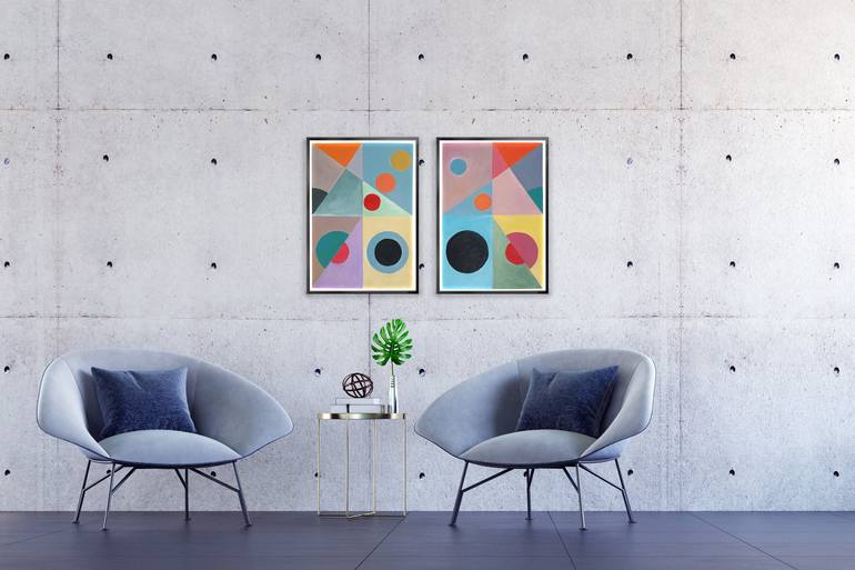 Original Geometric Painting by Kind of Cyan