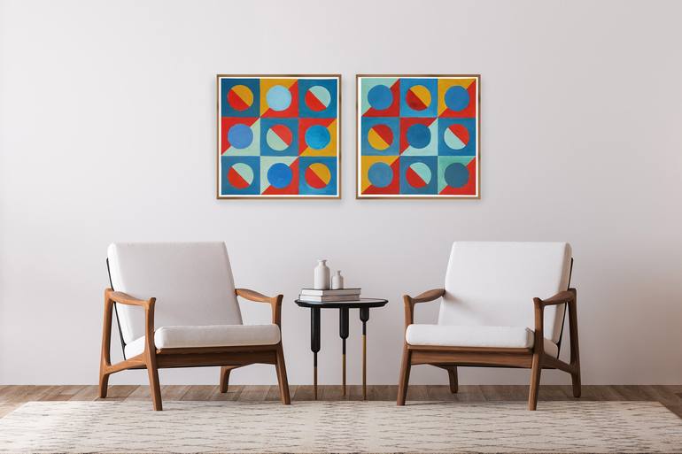 Original Geometric Painting by Kind of Cyan