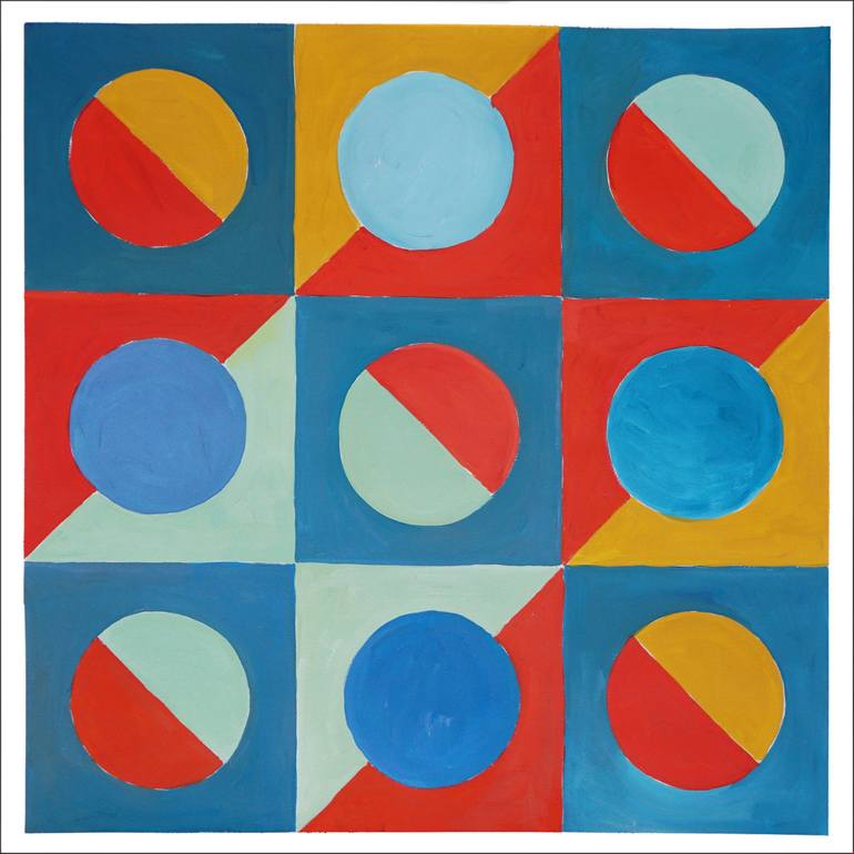 Original Geometric Painting by Kind of Cyan