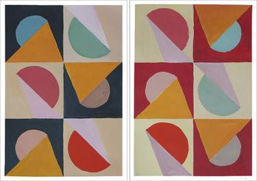 Original Abstract Patterns Paintings by Kind of Cyan