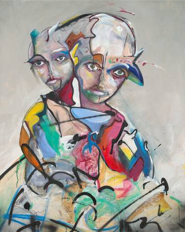 Original Abstract People Painting by Aaafresh Gallery