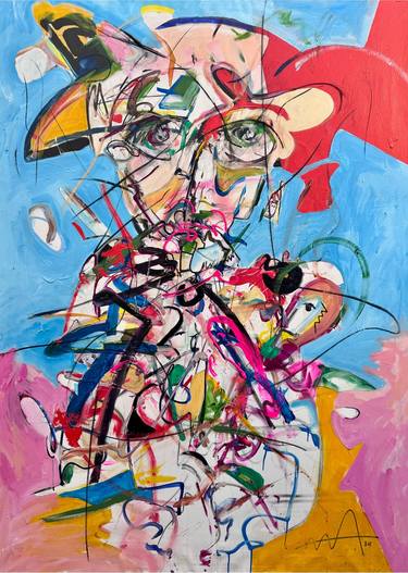 Original Abstract People Painting by Aaafresh Gallery