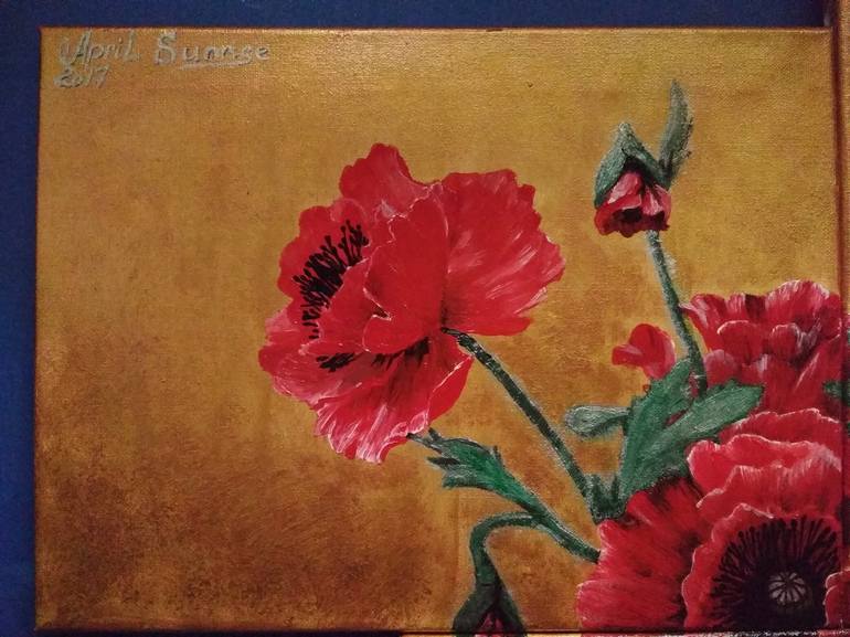 Original Realism Floral Painting by April Sunrise