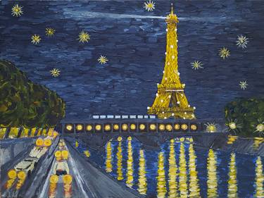 Starry Night over The Seine thumb
