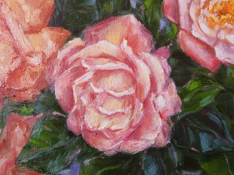 Original Expressionism Floral Painting by Olga Tretyak