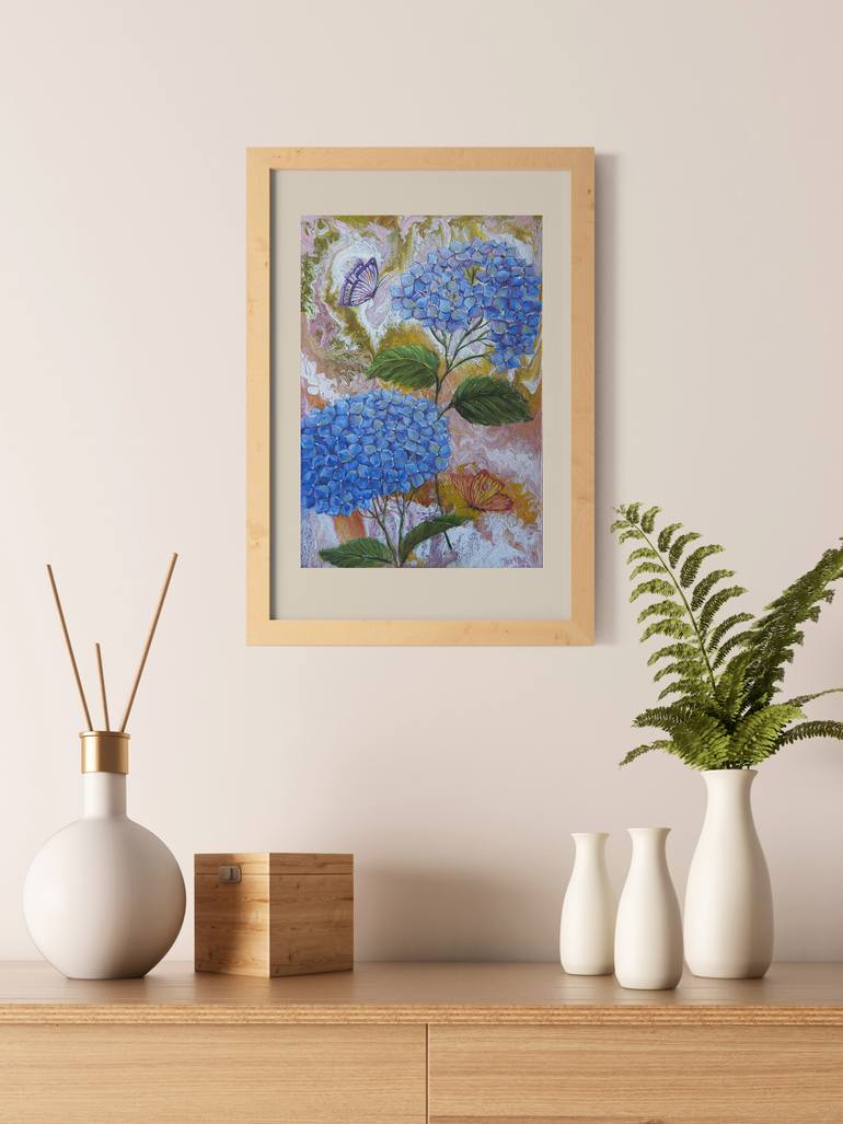 Original Abstract Expressionism Floral Painting by Olga Tretyak