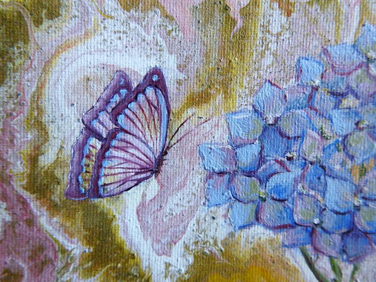 Original Abstract Expressionism Floral Painting by Olga Tretyak