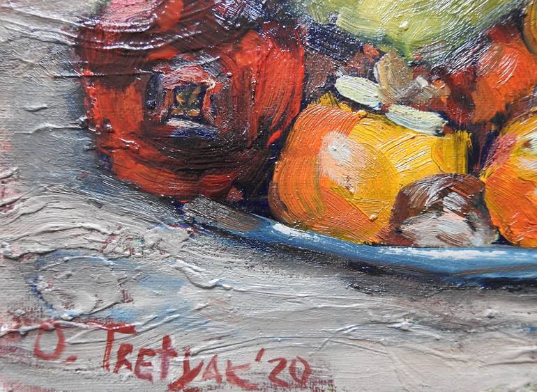 Original Expressionism Still Life Painting by Olga Tretyak