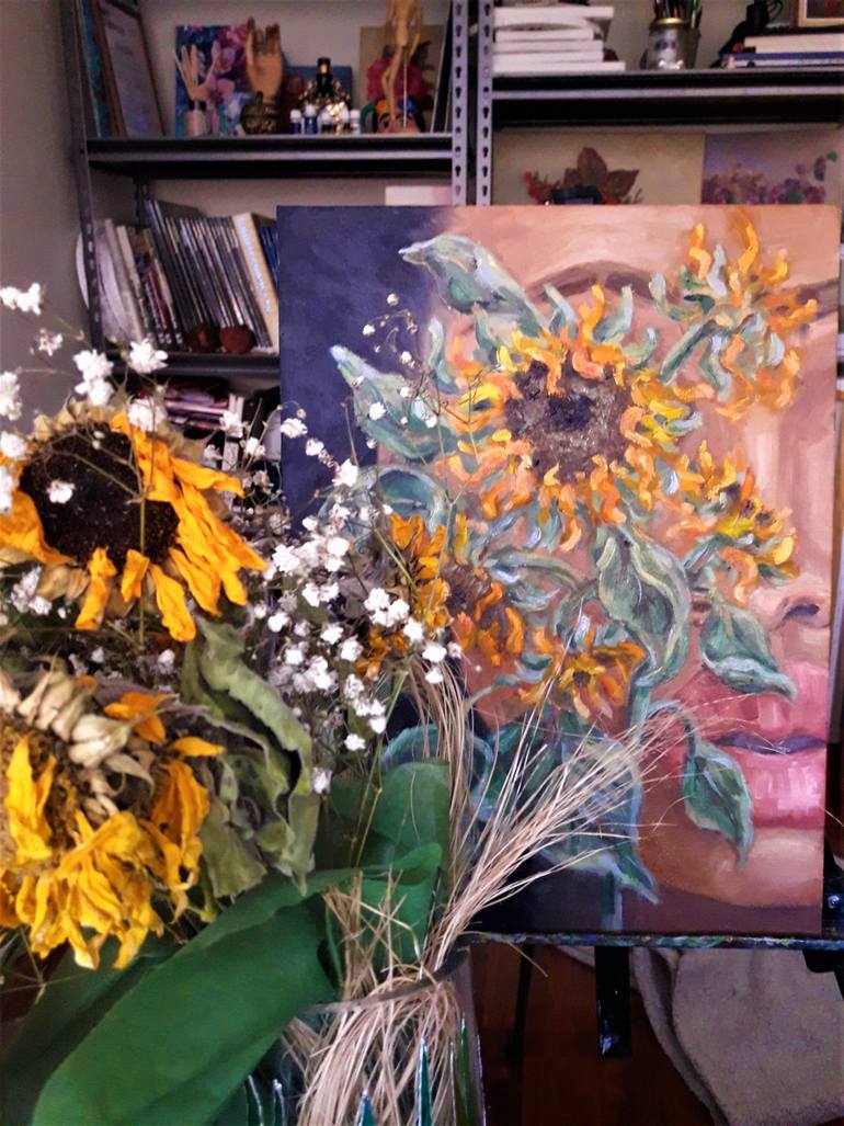 Original Impressionism Botanic Painting by Olga Tretyak