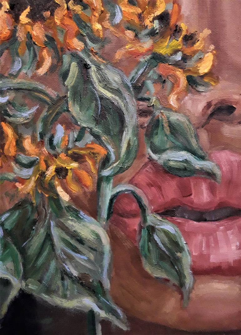 Original Impressionism Botanic Painting by Olga Tretyak