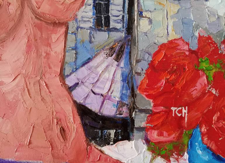 Original Neo-impressionism Women Painting by Lidia Tchoumakova