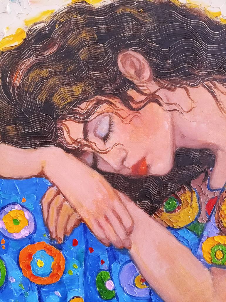 Original Art Nouveau Women Painting by Lidia Tchoumakova