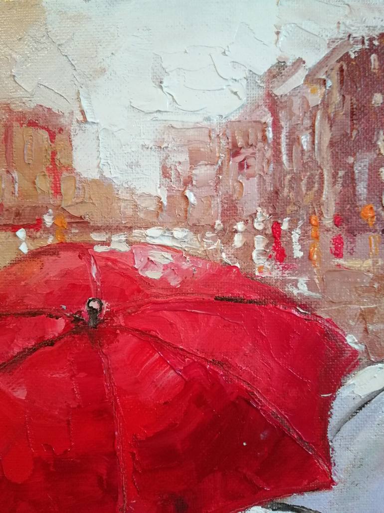 Original Impressionism Cities Painting by Lidia Tchoumakova