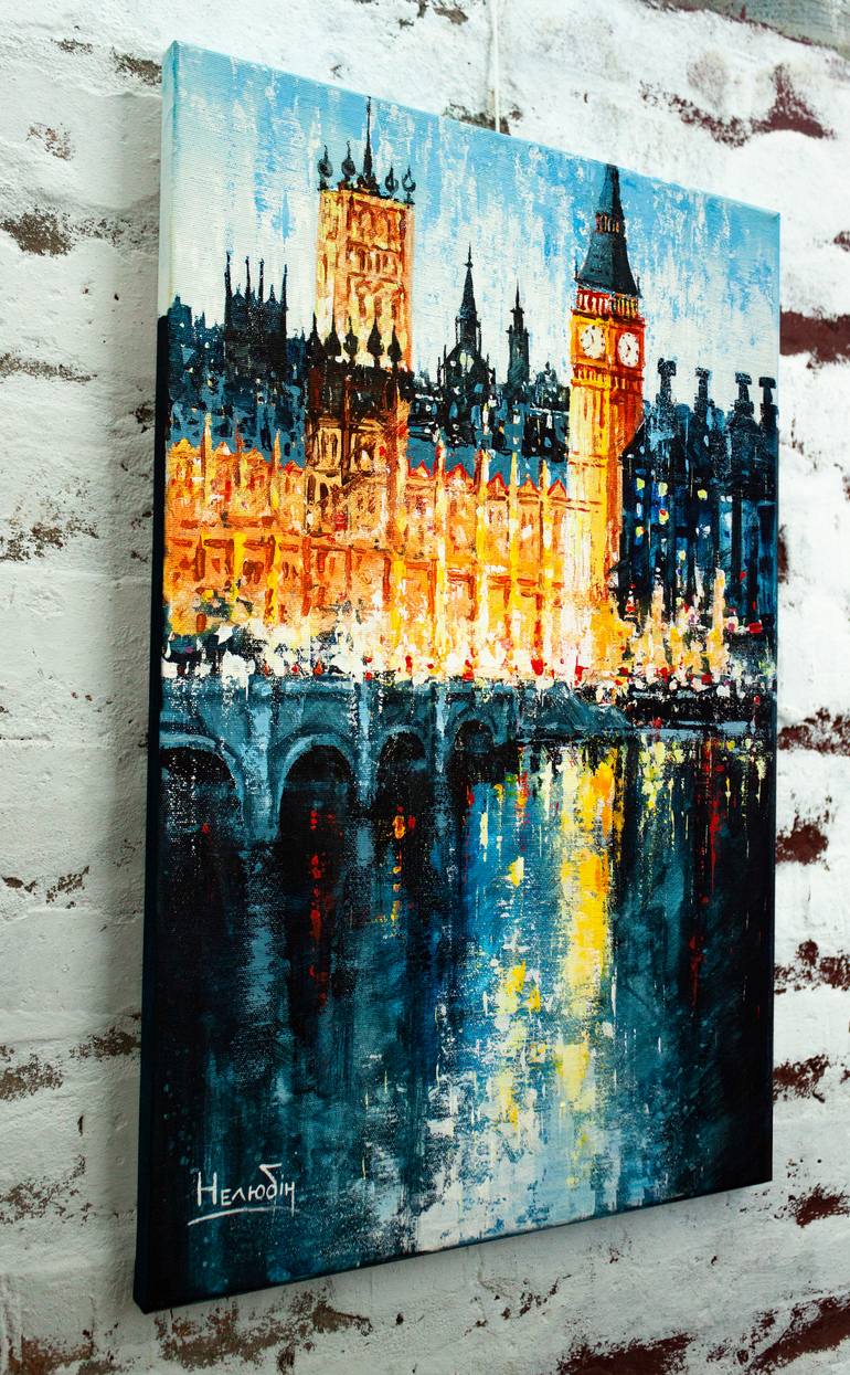 Original Impressionism Architecture Painting by Oleksandr Neliubin