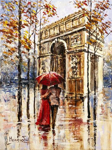 Original Architecture Painting by Oleksandr Neliubin