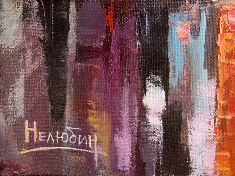 Original Abstract Expressionism Architecture Painting by Oleksandr Neliubin
