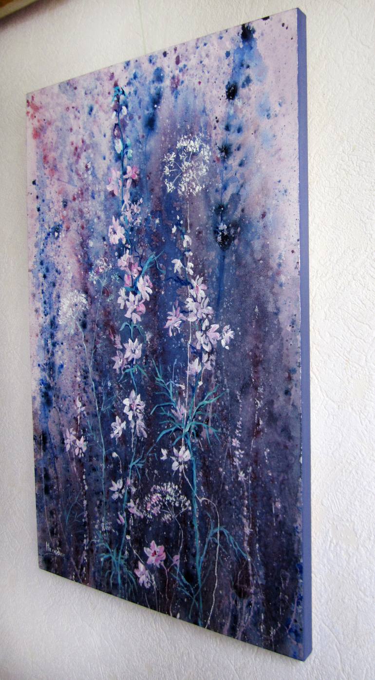 Original Abstract Expressionism Floral Painting by Oleksandr Neliubin