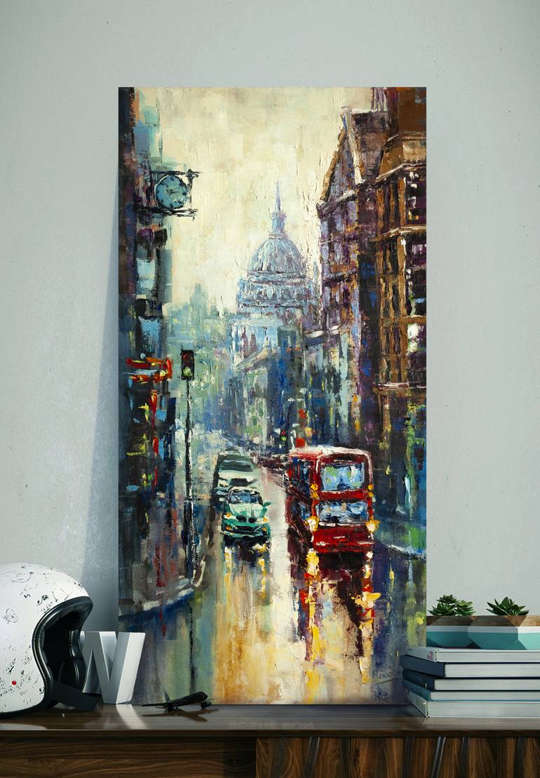 Original Impressionism Cities Painting by Oleksandr Neliubin