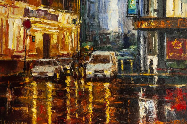 Original Figurative Cities Painting by Oleksandr Neliubin